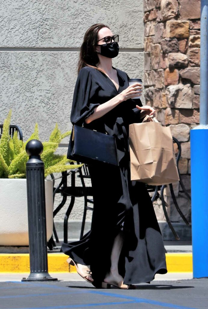 Angelina Jolie in a Black Dress