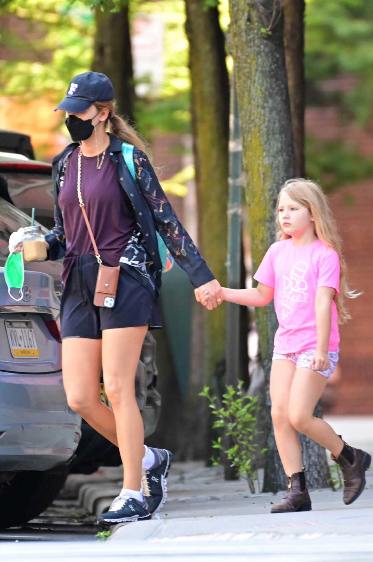 Blake Lively in a Blue Cap Was Seen Out with Her Daughter in New York