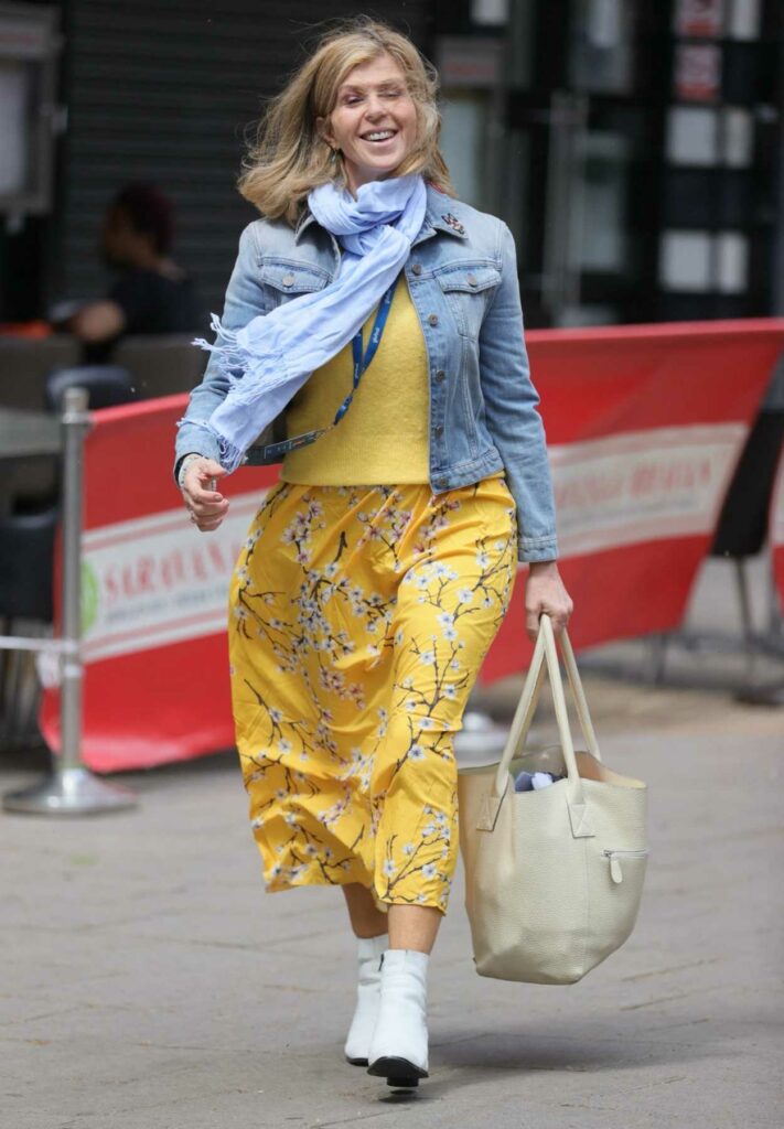 Kate Garraway in a Yellow Summer Dress