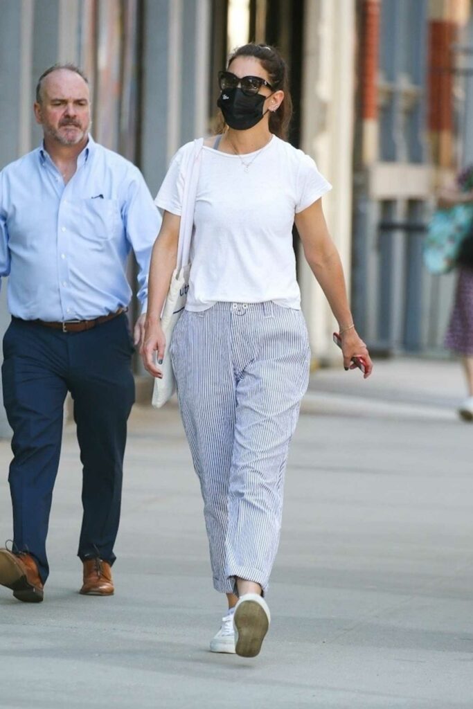 Katie Holmes in a White Tee