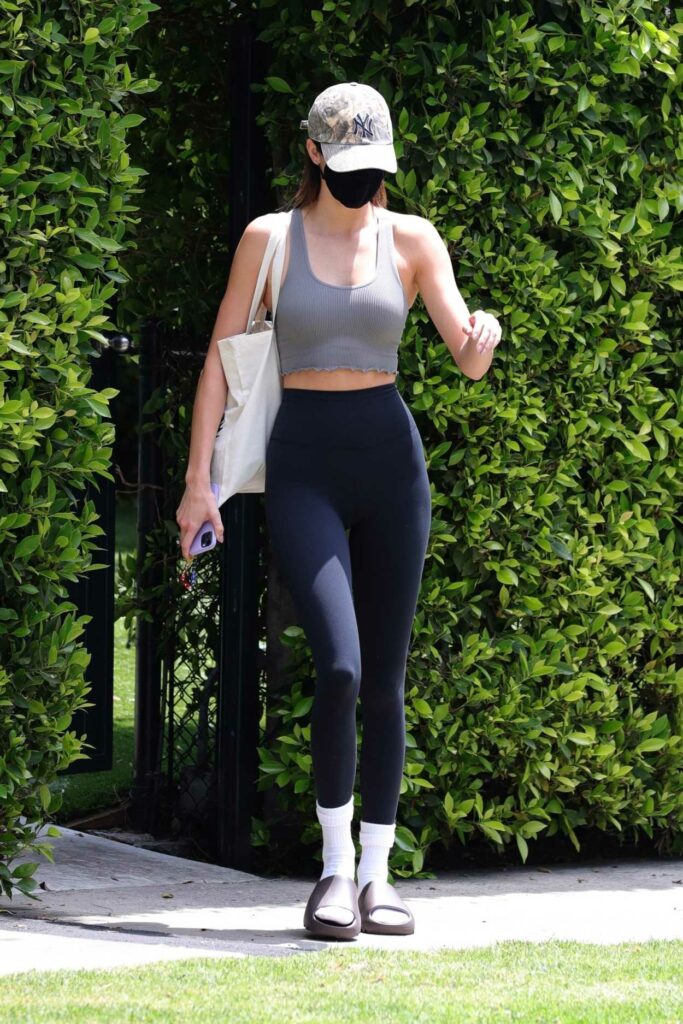 Kendall Jenner in a Grey Tank Top