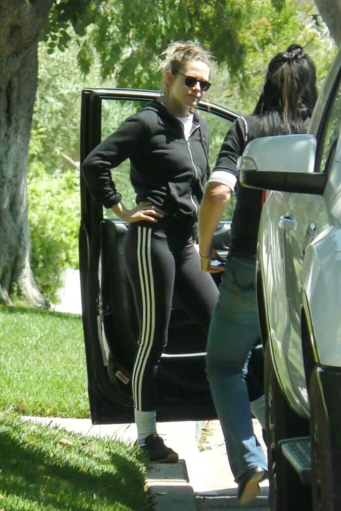 Kristen Stewart in a Black Tracksuit