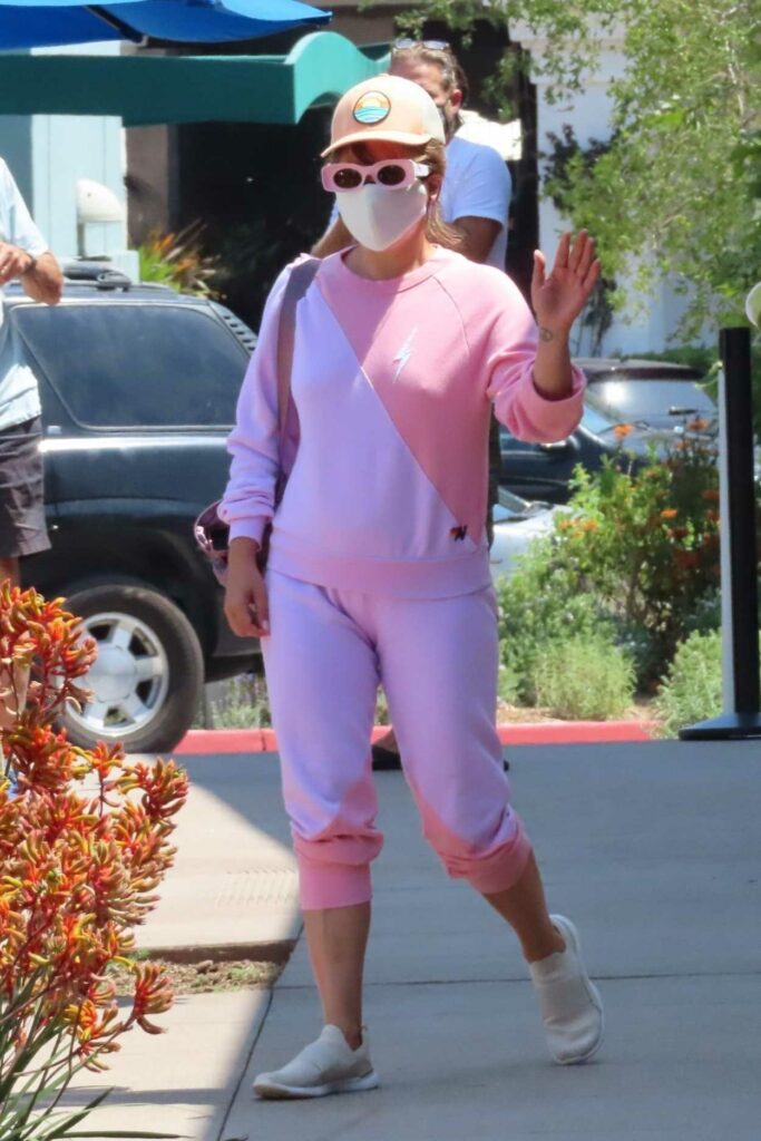 Lady Gaga in a Pink Sweatsuit