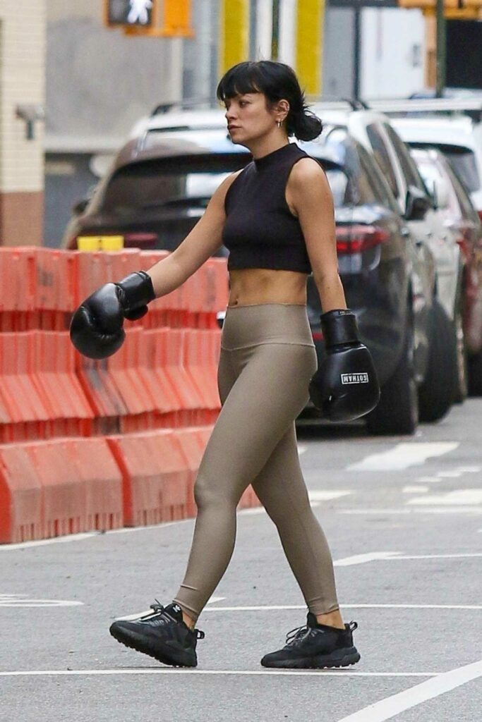 Lily Allen in a Boxing Gloves