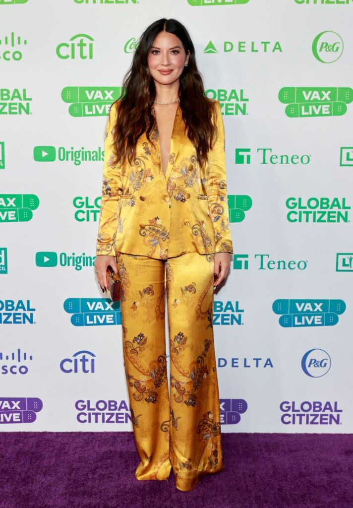 Olivia Munn in a Yellow Suit