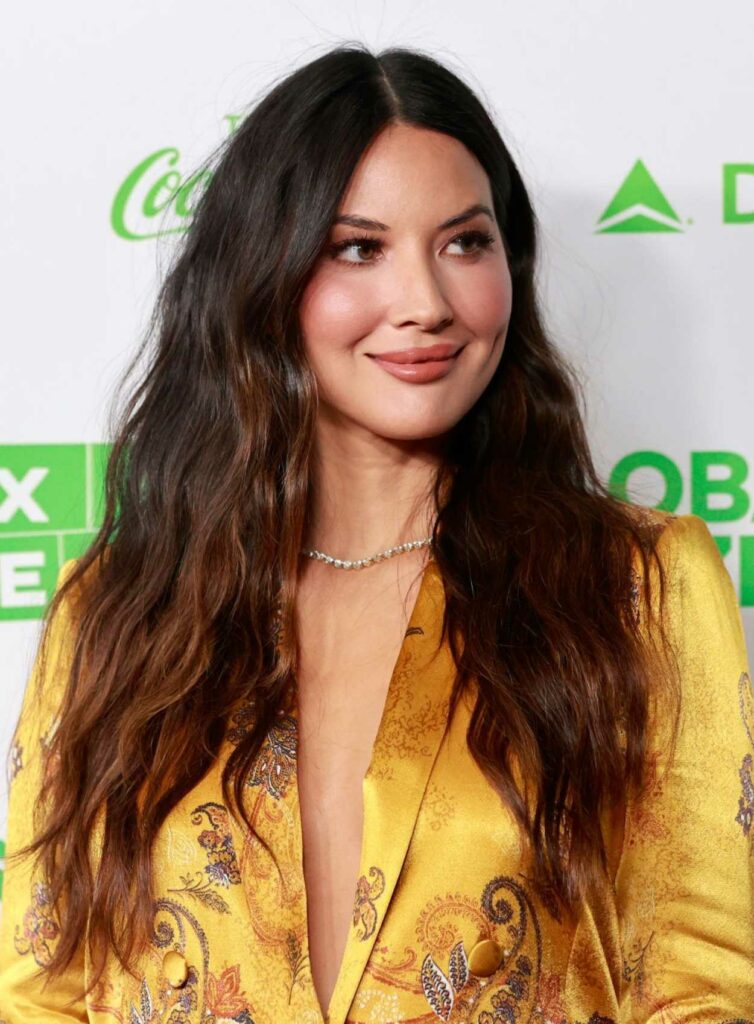 Olivia Munn in a Yellow Suit