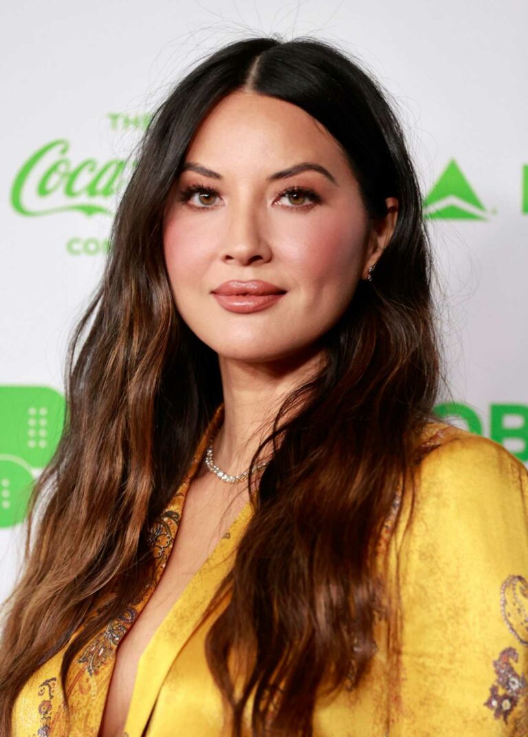 Olivia Munn in a Yellow Suit Attends the Global Citizen Vax Live: The