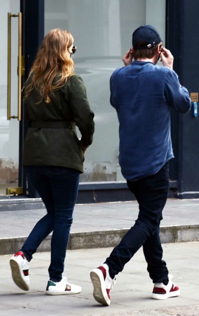 Princess Beatrice in a White Gucci Sneakers