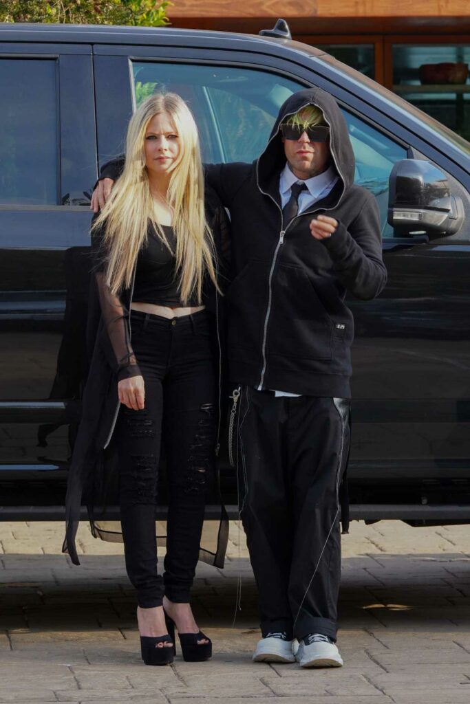 Avril Lavigne in a Black Outfit