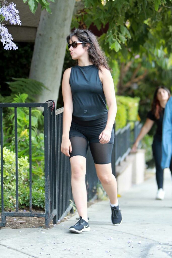 Camila Cabello in a Black Spandex Shorts