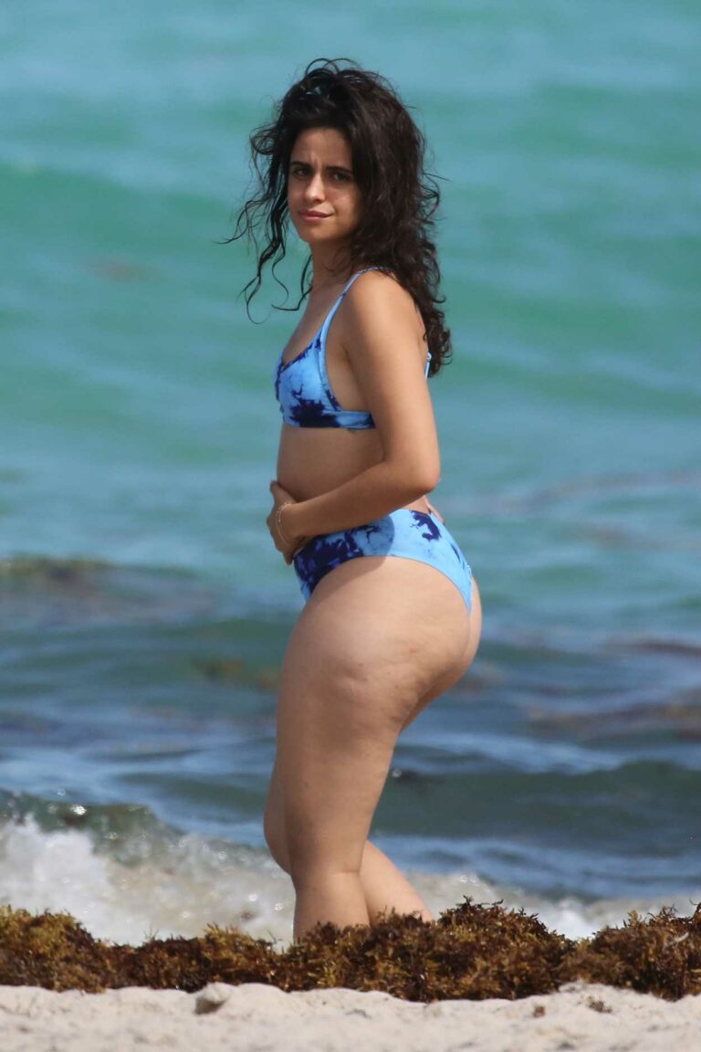 Camila Cabello In A Blue Bikini On The Beach In Miami 06 02 2021