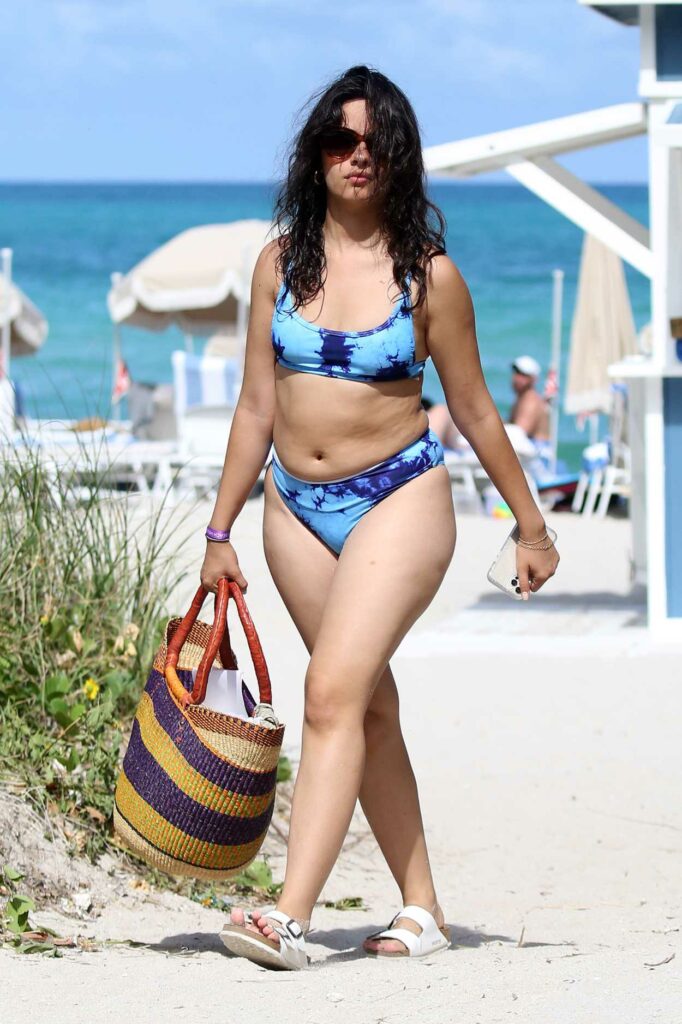 Camila Cabello in a Blue Bikini