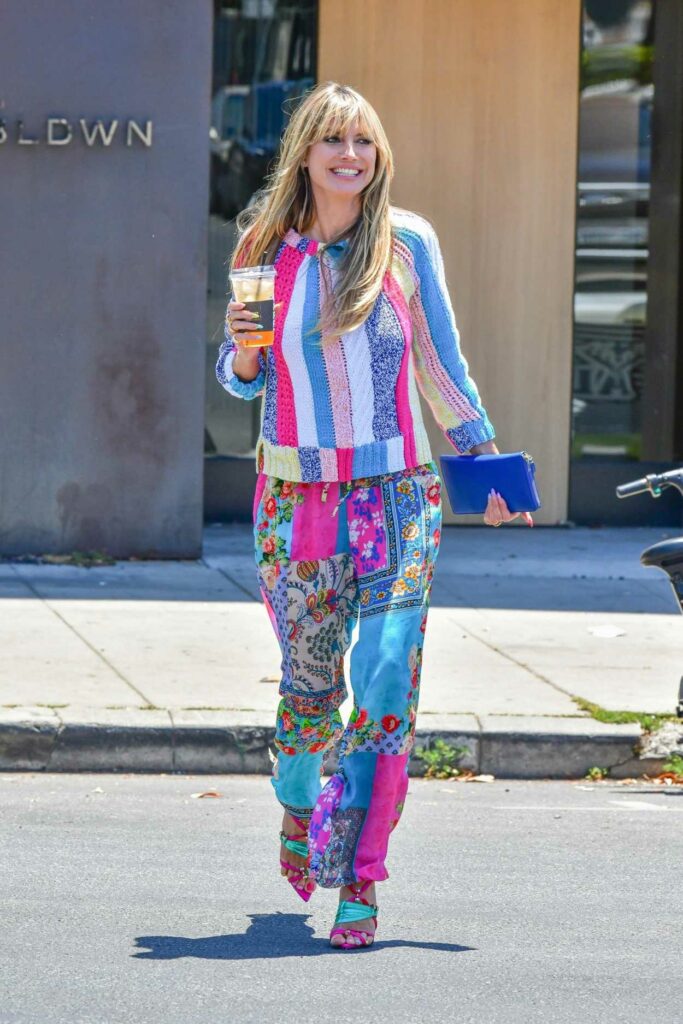 Heidi Klum in a Colorful Outfit