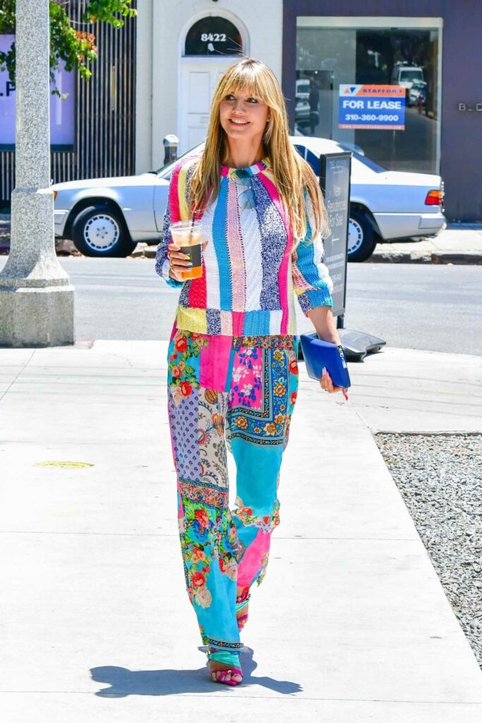 Heidi Klum in a Colorful Outfit