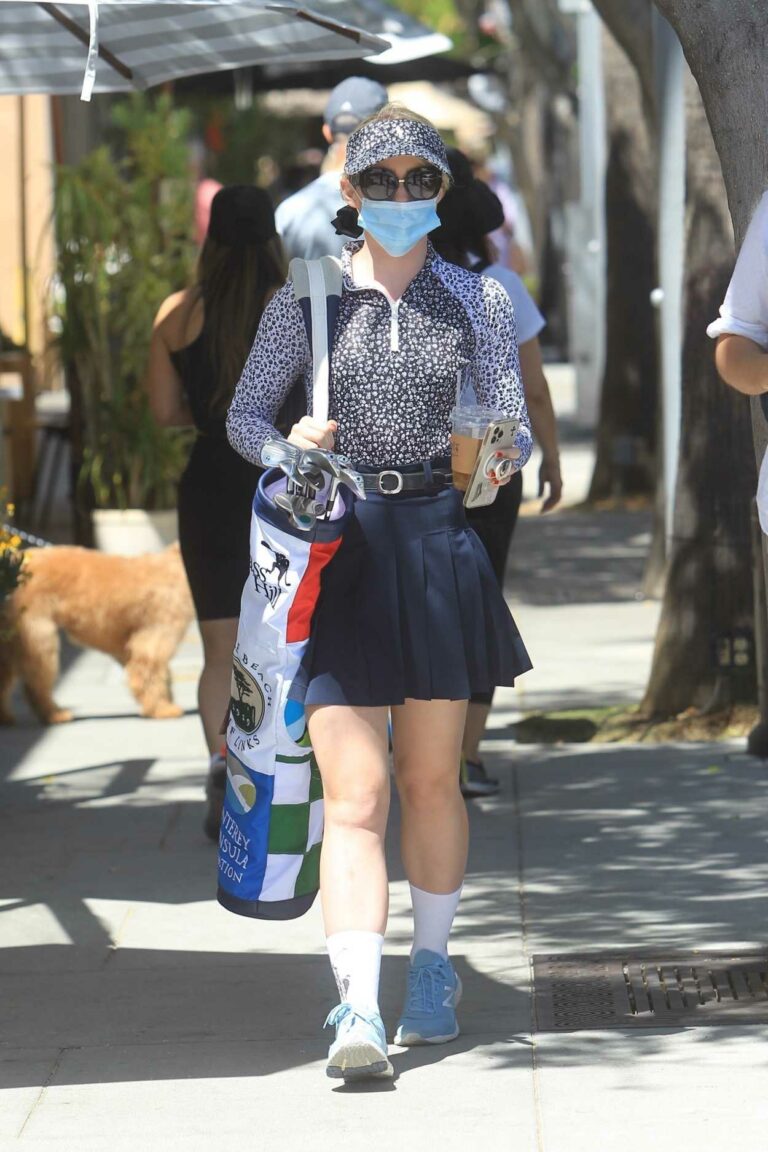 Kathryn Newton in a Blue Mini Skirt Was Seen Out in Beverly Hills 06/12