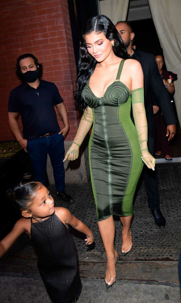 Kylie Jenner in a Green Dress