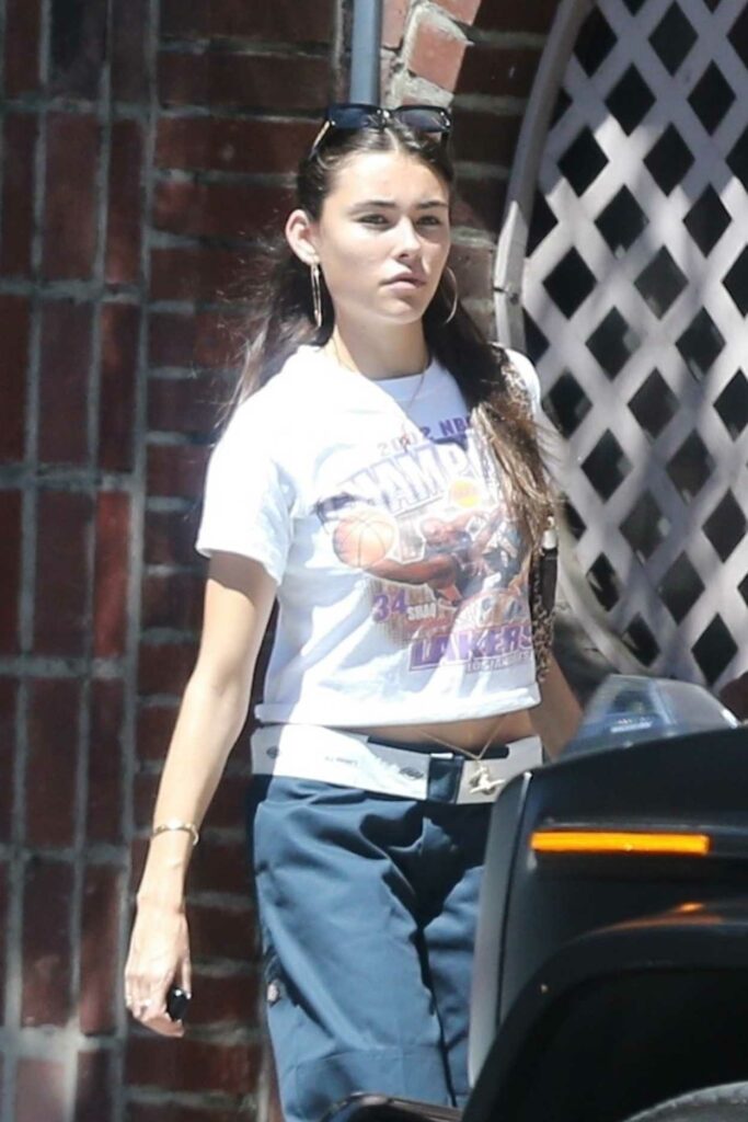 Madison Beer in a White Tee