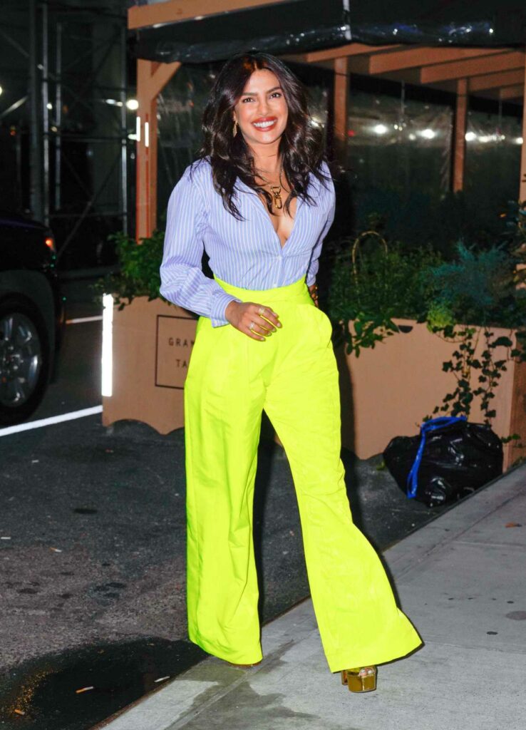 Priyanka Chopra in a Neon Green Pants