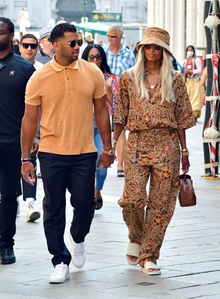 Ciara in a Floral Summer Jumpsuit