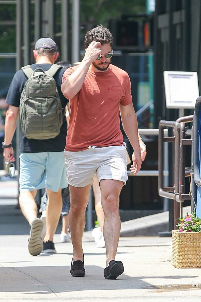 Kit Harington in a Red Tee
