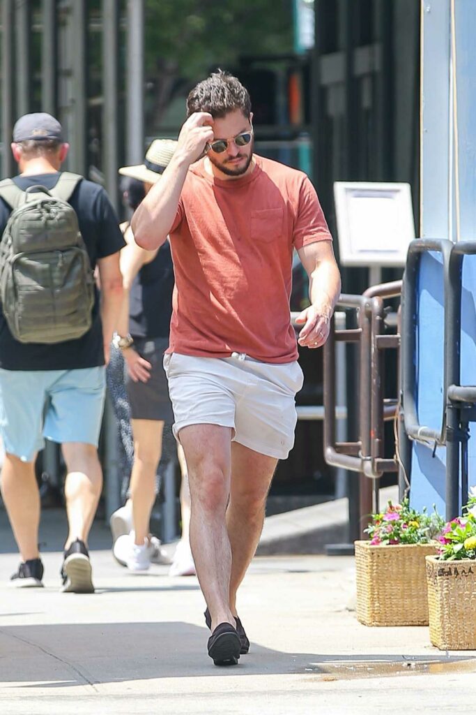 Kit Harington in a Red Tee