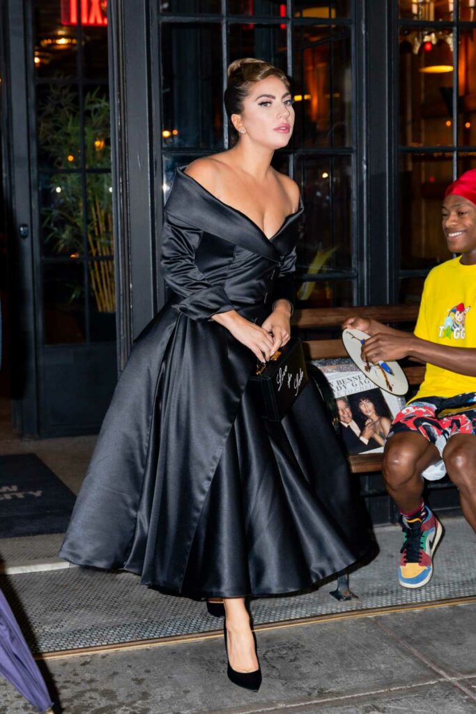 Lady Gaga in a Black Dress