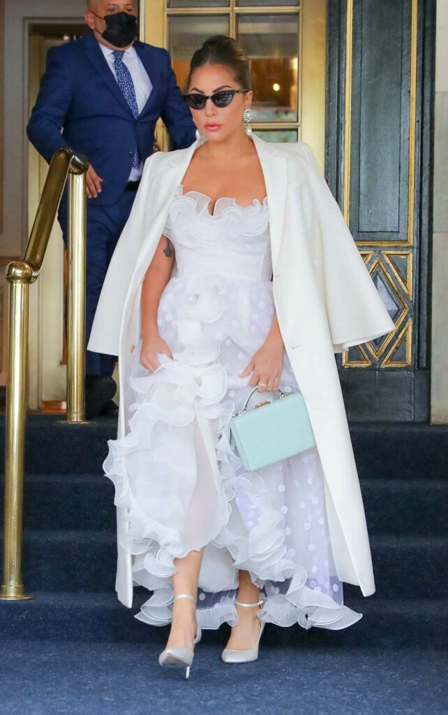 Lady Gaga in a White Dress