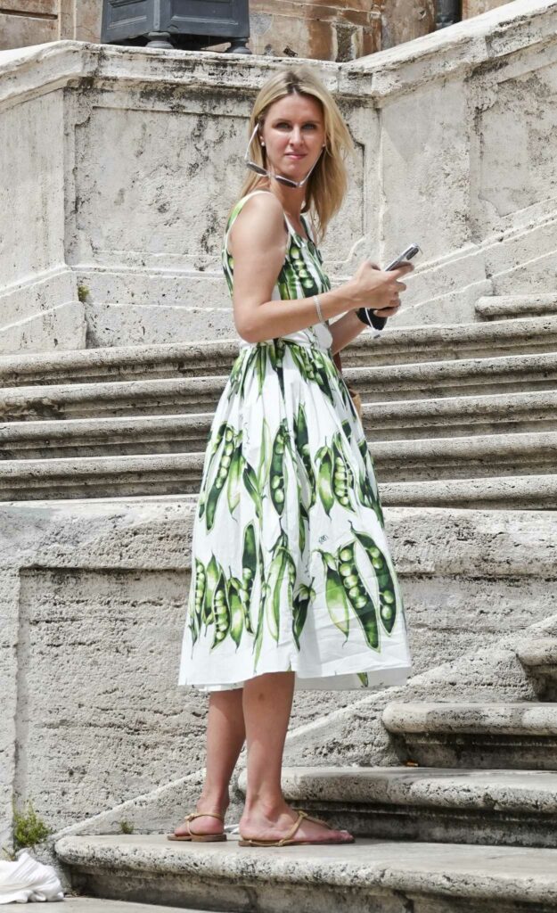 Nicky Hilton in a Peas Print Dress