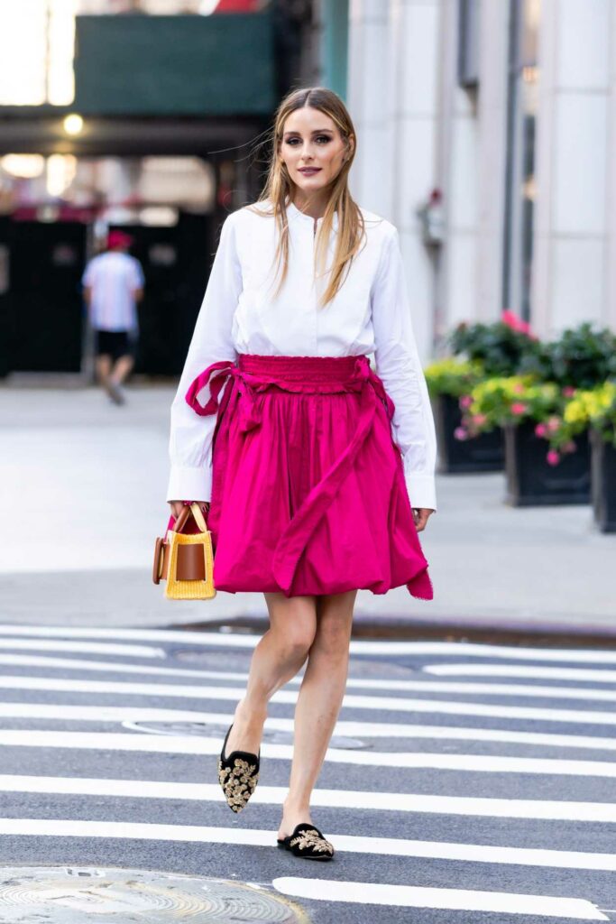 Olivia Palermo in a Pink Skirt