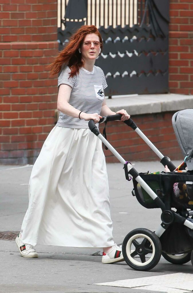 Rose Leslie in a Striped Tee