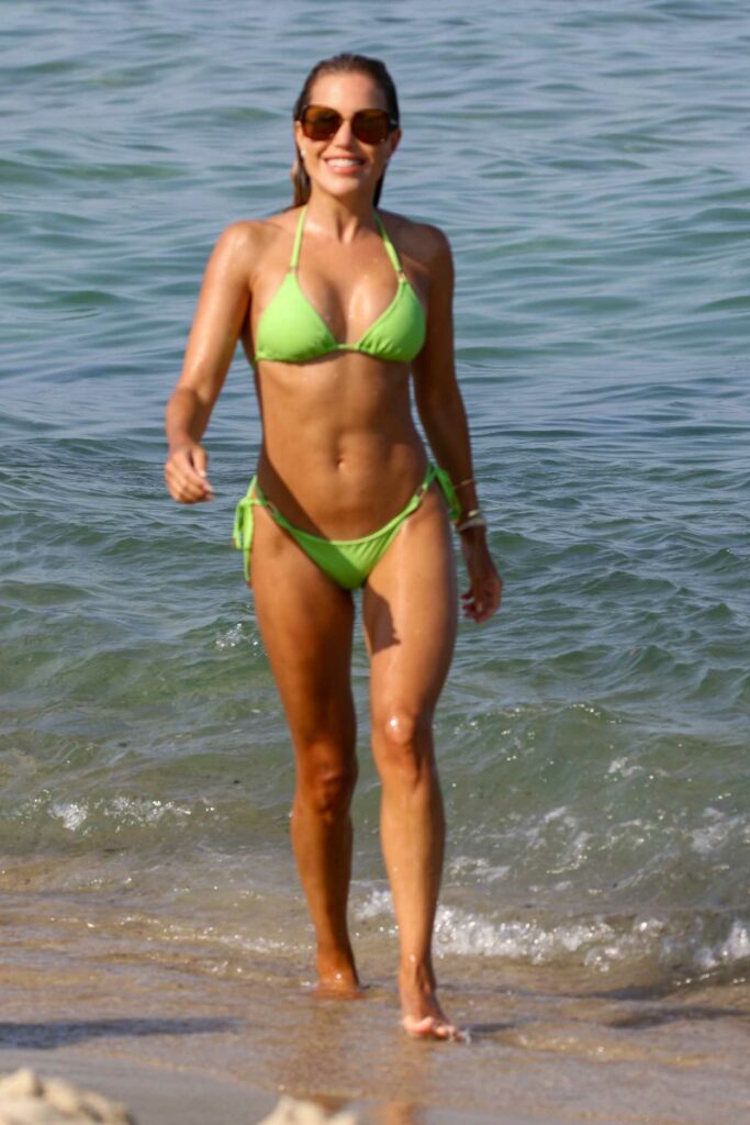 Sylvie Meis in a Neon Green Bikini