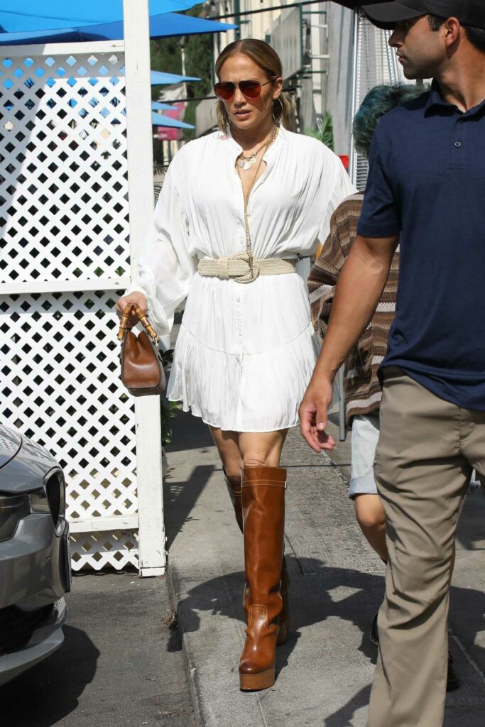 Jennifer Lopez in a White Dress