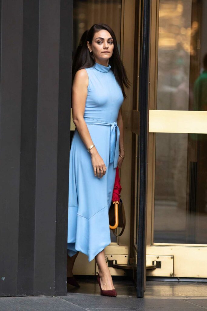 Mila Kunis in a Baby Blue Dress