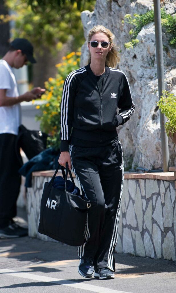 Nicky Hilton in a Black Adidas Tracksuit