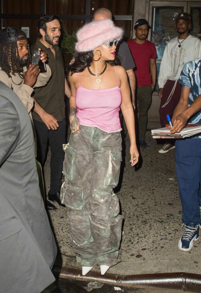 Rihanna in a Pink Top