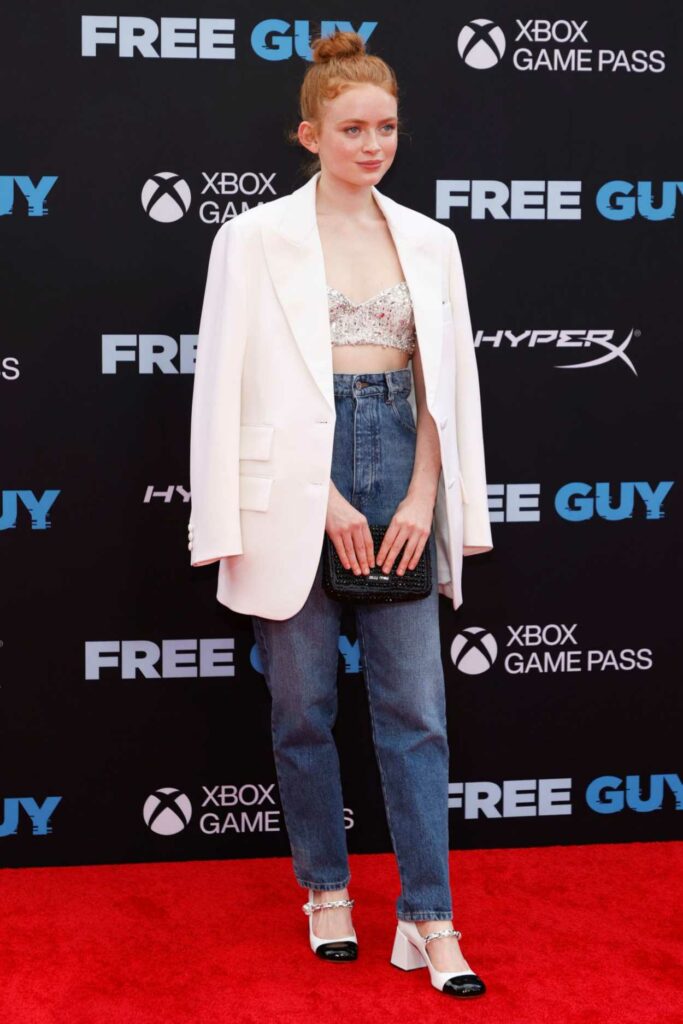 Sadie Sink attends the Free Guy Premiere at AMC Lincoln Square Theater