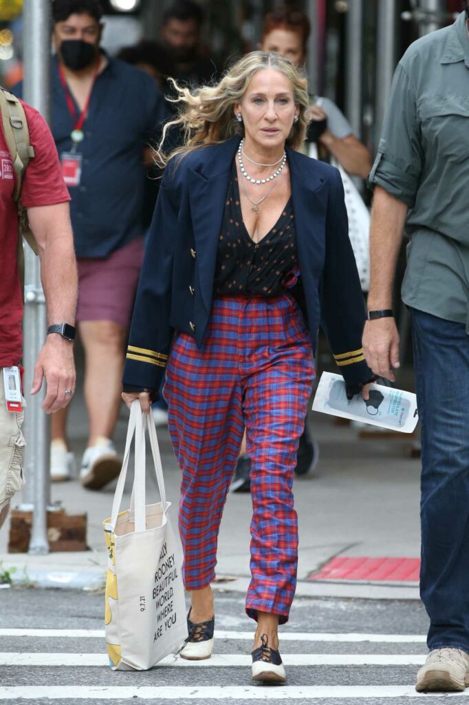 Sarah Jessica Parker in a Plaid Pants