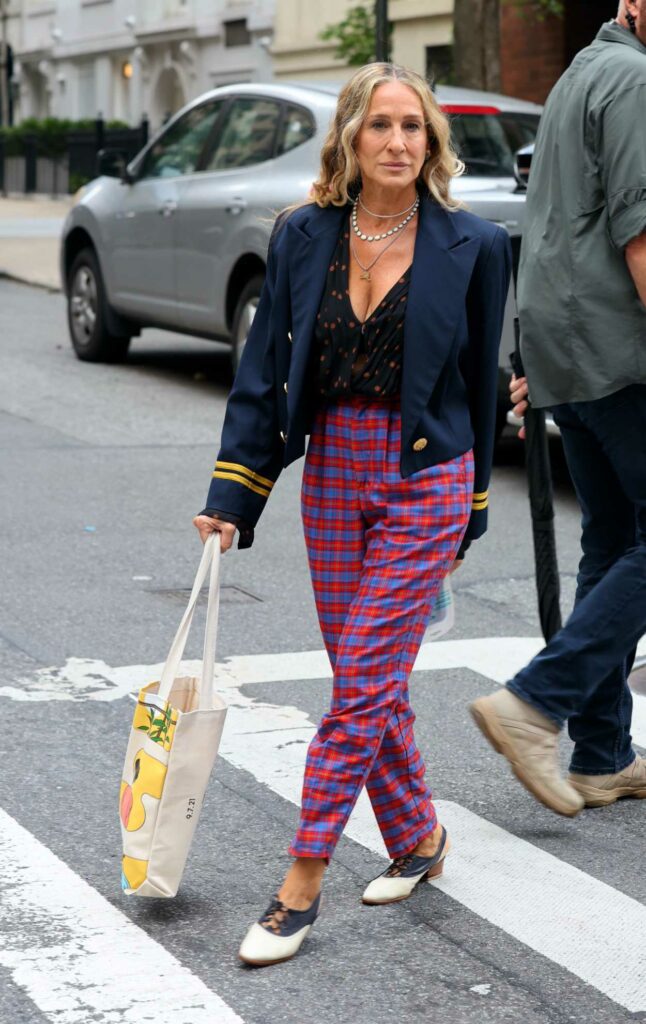 Sarah Jessica Parker in a Plaid Pants