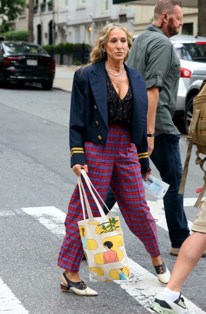 Sarah Jessica Parker in a Plaid Pants