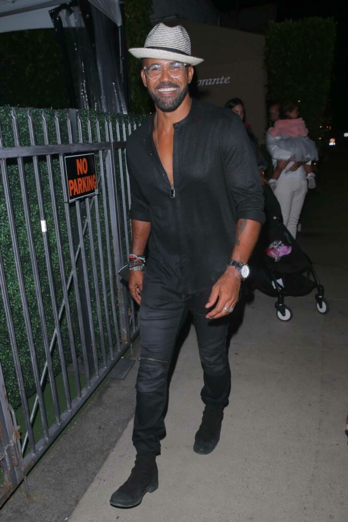 Shemar Moore in a Black Outfit