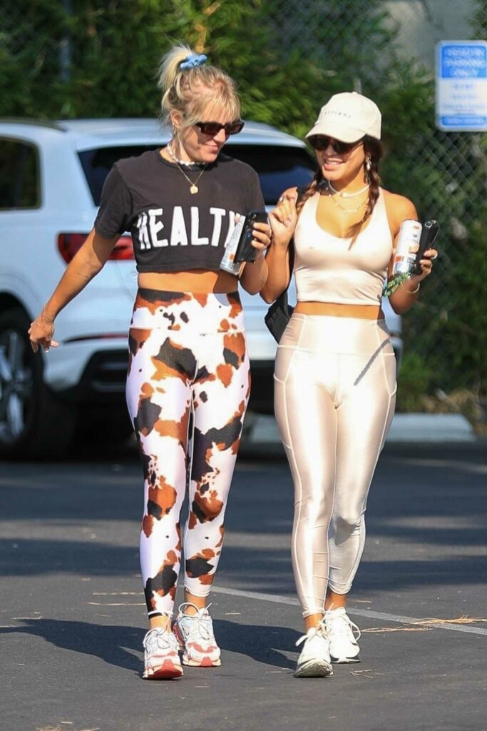 Vanessa Hudgens in a Gold Leggings