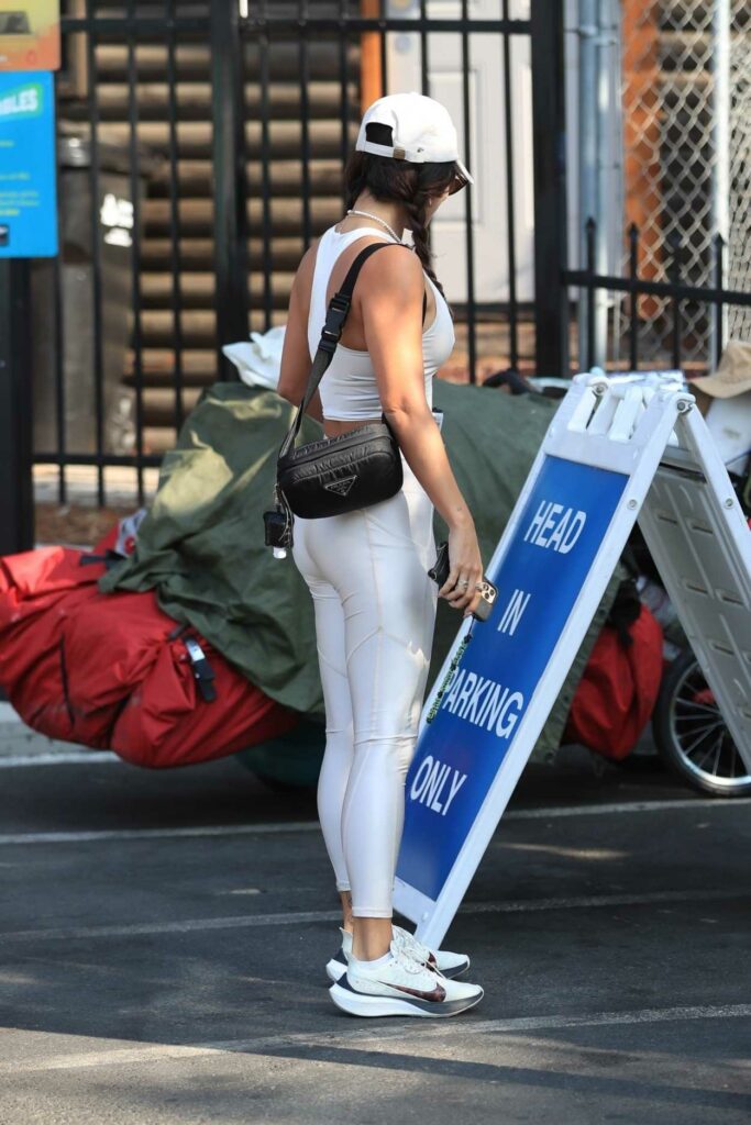 Vanessa Hudgens in a Gold Leggings