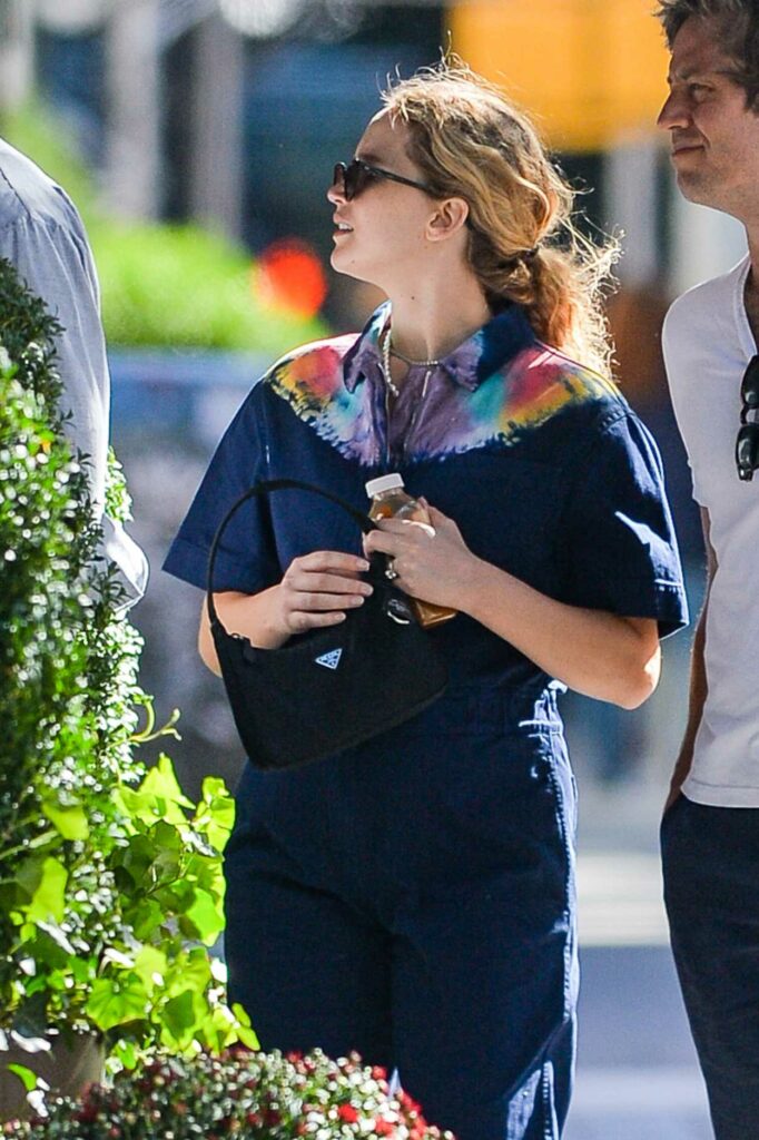 Jennifer Lawrence in a Blue Jumpsuit