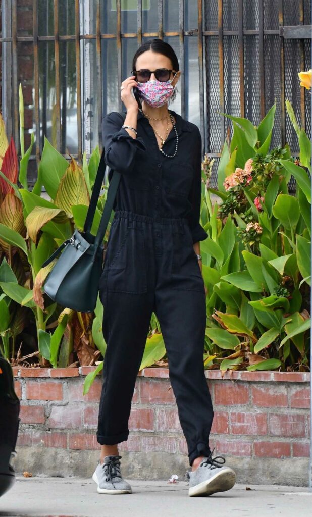 Jordana Brewster in a Black Jumpsuit