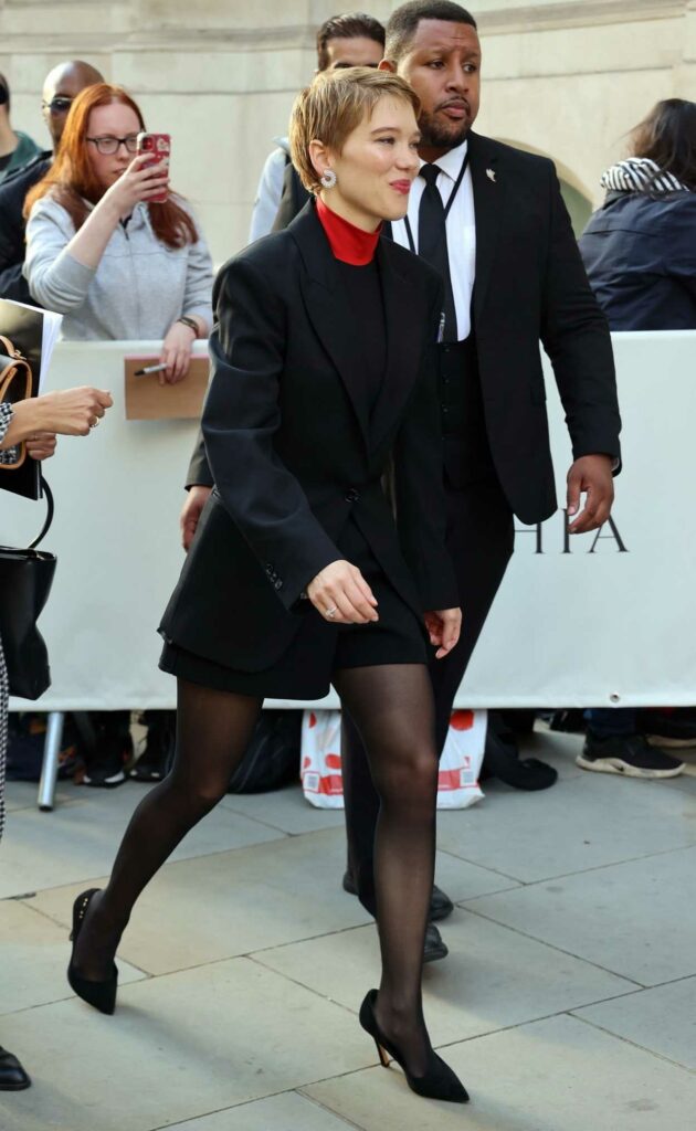 Lea Seydoux in a Black Blazer