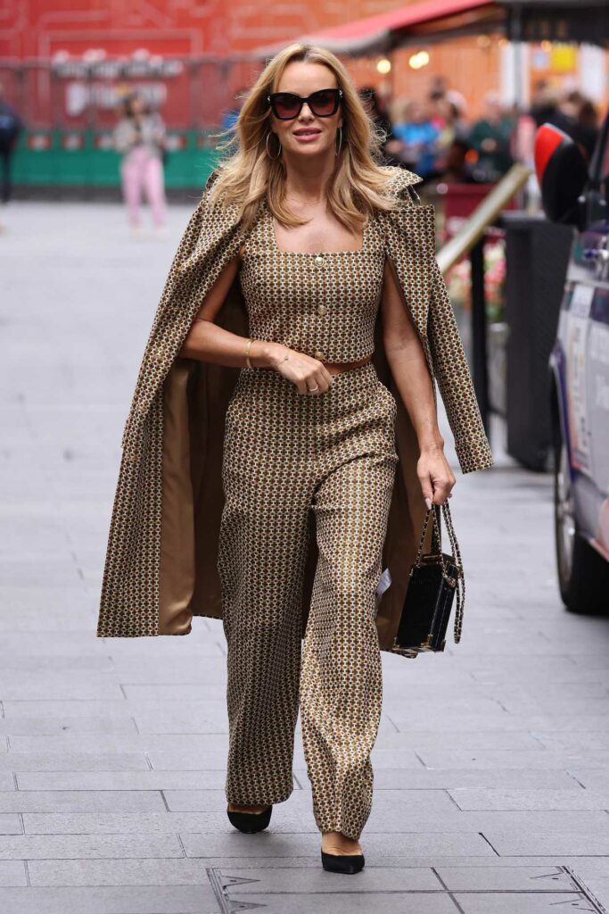 Amanda Holden in a Patterned Ensemble