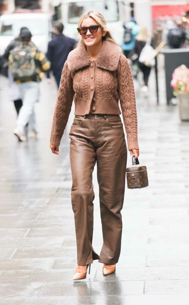 Ashley Roberts in a Brown Outfit