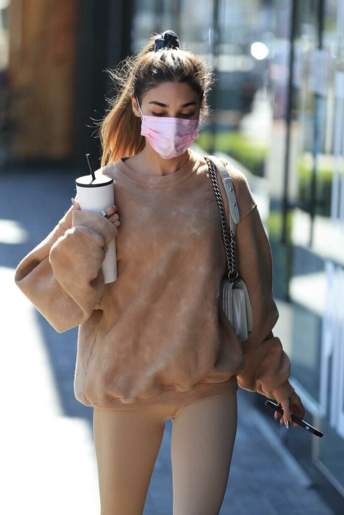Chantel Jeffries in a Pink Protective Mask
