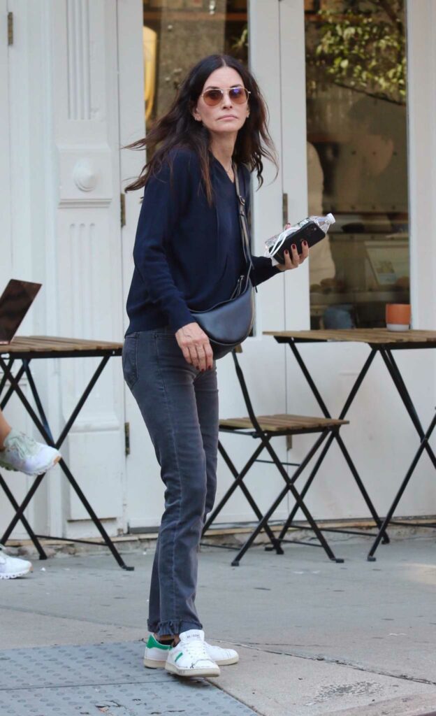 Courteney Cox in a White Sneakers