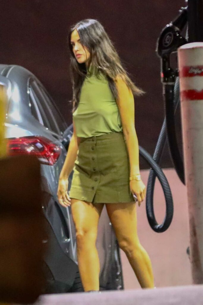 Eiza Gonzalez in an Olive Mini Skirt